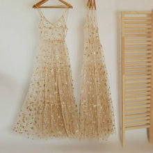 Load image into Gallery viewer, 2019 New Arrival Spaghetti Straps Tulle Long Women  Dresses Fashion Bling Bling See Through Dress Sexy Fashion Hot
